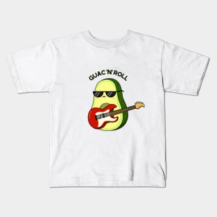 Guac N Roll Cute Avocado Rock n Roll Pun Kids T-Shirt